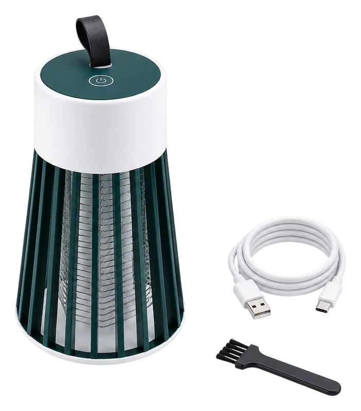 Lámpara, cable USB y cepillo